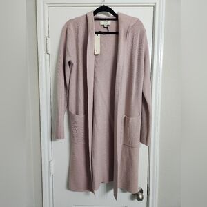 Long Dusty Hooded Coat